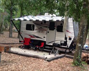 2009 Adrenalin Blast Toy Hauler Camper Trailer.