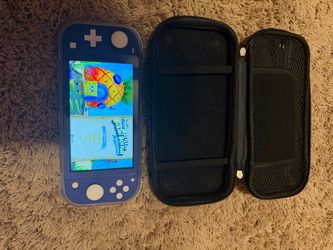 Nintendo Switch Lite + Case + 256gb Memory Card + SpongeBob Game