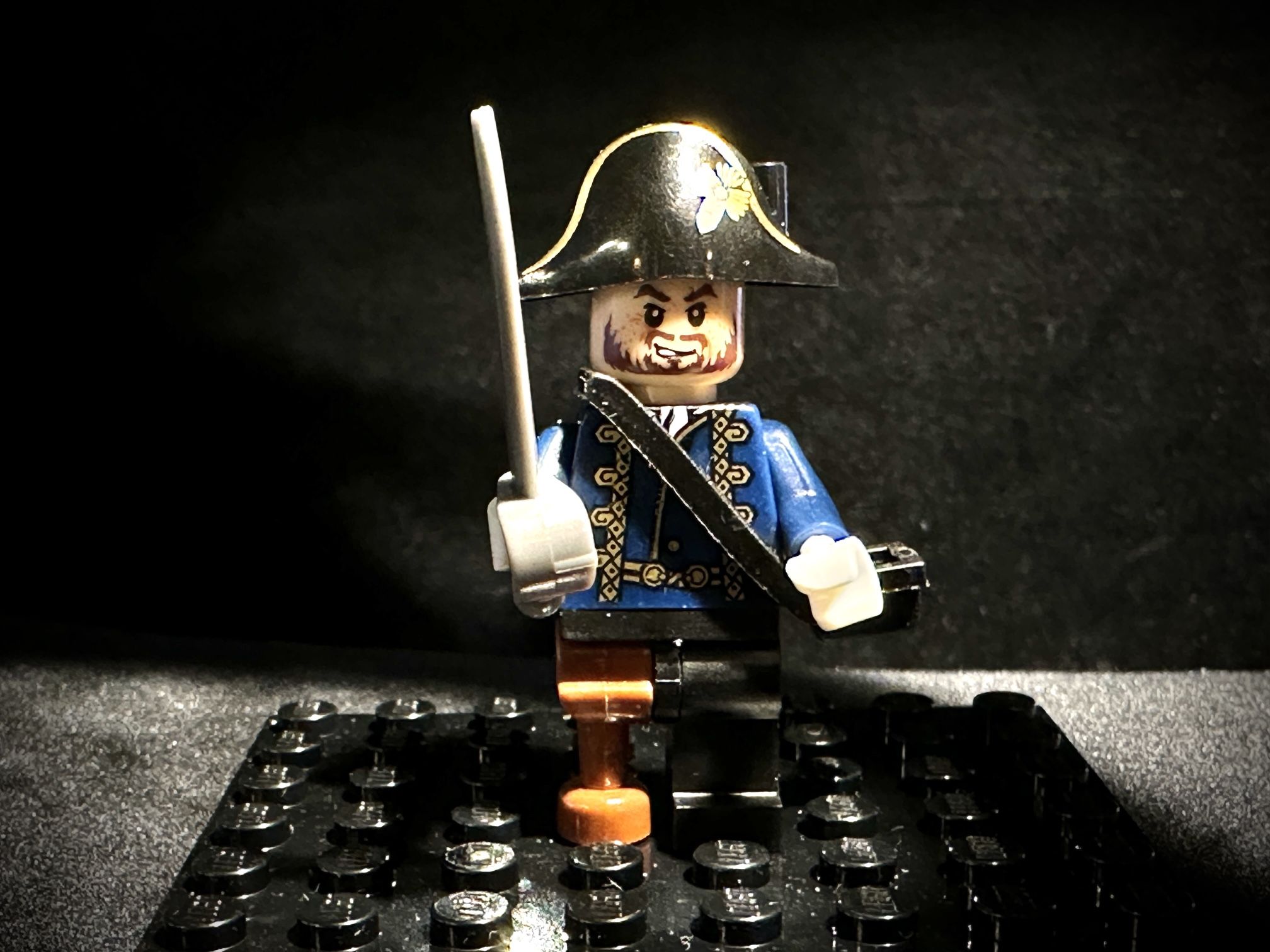Lego Custom Pirates Of The Caribbean Barbosa Minifigure