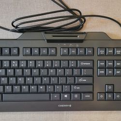 NEW Cherry KC 1000 SC Smartcard Wired USB Keyboard PC Mac Apple Microsoft Laptop Desktop Windows hp