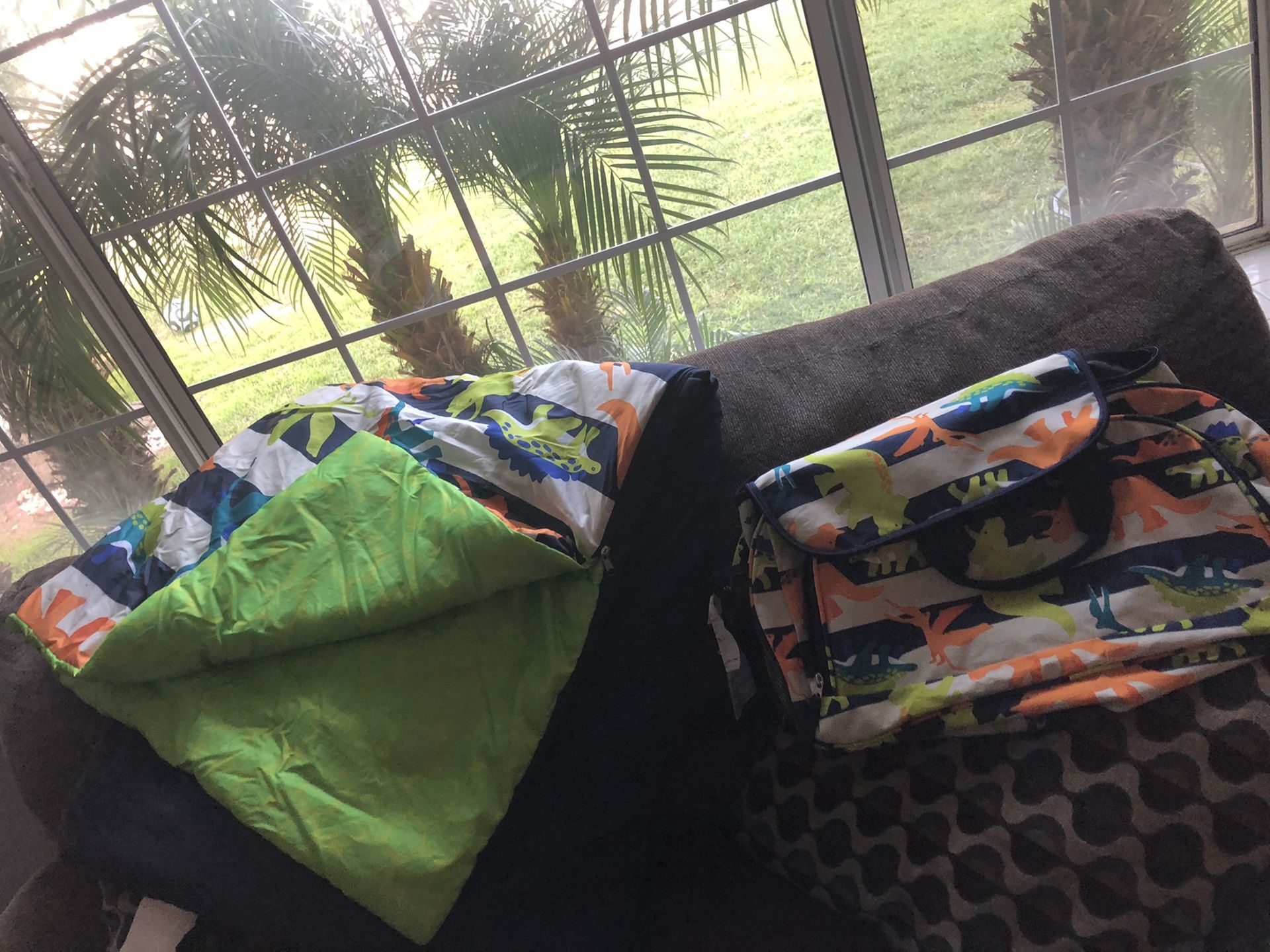 Kids sleeping bag with it’s duffle bag