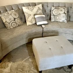 *Price reduction* Gray Sectional Sofa with Ottoman