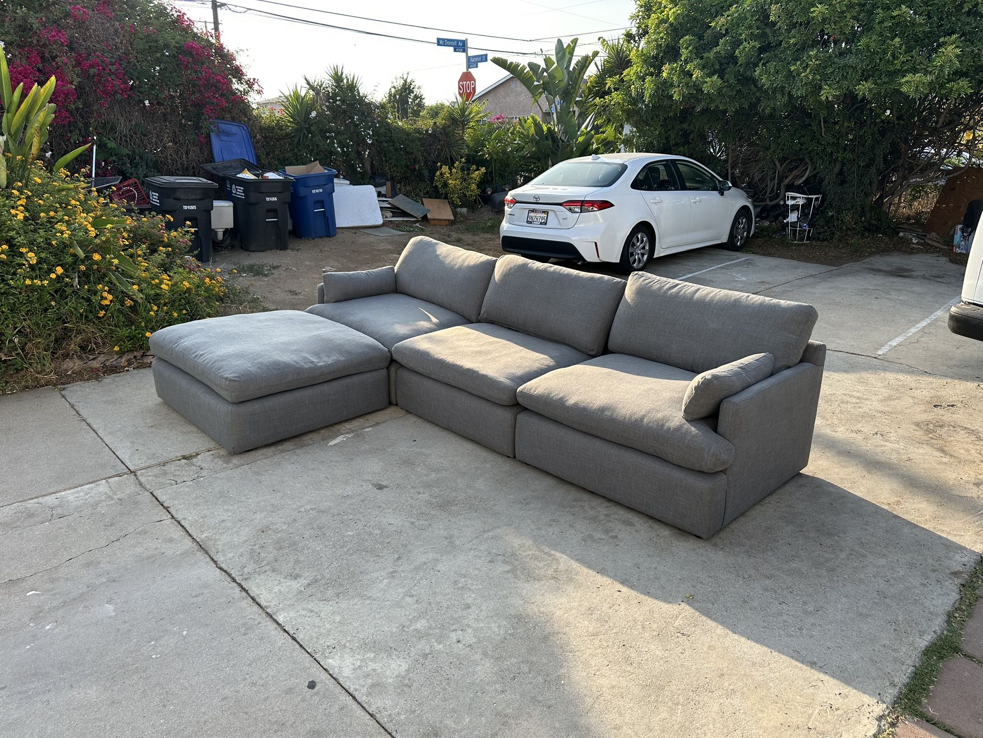 4 Pcs Modular Gray Cloud Couch Dupe