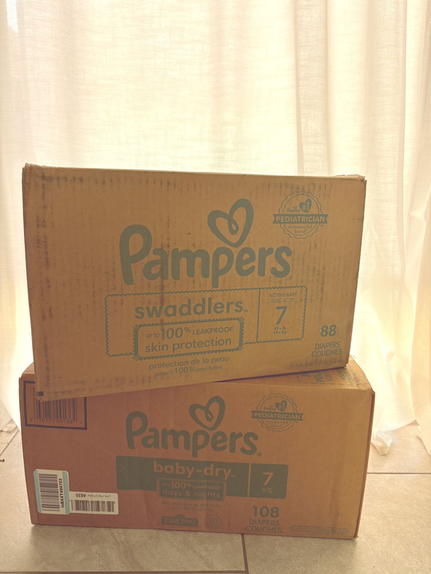 Price Is Firm!!!! Pampers Swaddlers/baby Dry *** 2 boxes for $70 1 for $40*