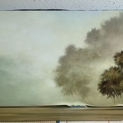 Koniakowsky print canvas painting /quiet ocean /H30 W35.5 D1.5