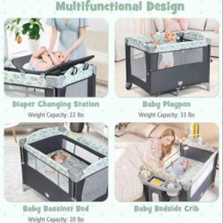 5in1 Portable Baby Bedside Sleeper 
