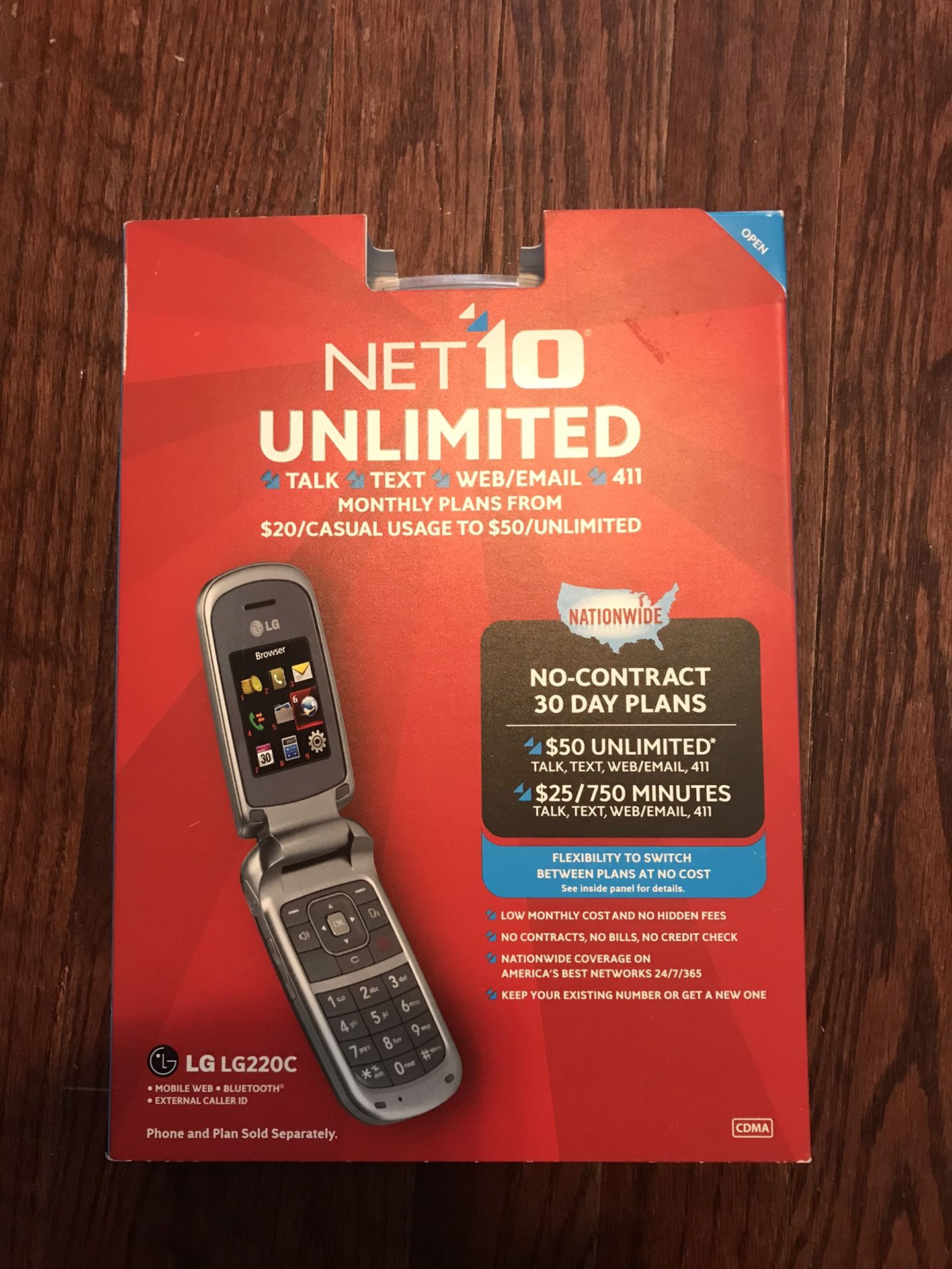 Brand New Net 10 LG220c Cell Phone