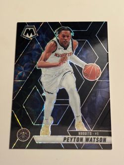 Peyton Watson Panini Mosaic Black NBA Basketball 1/1
