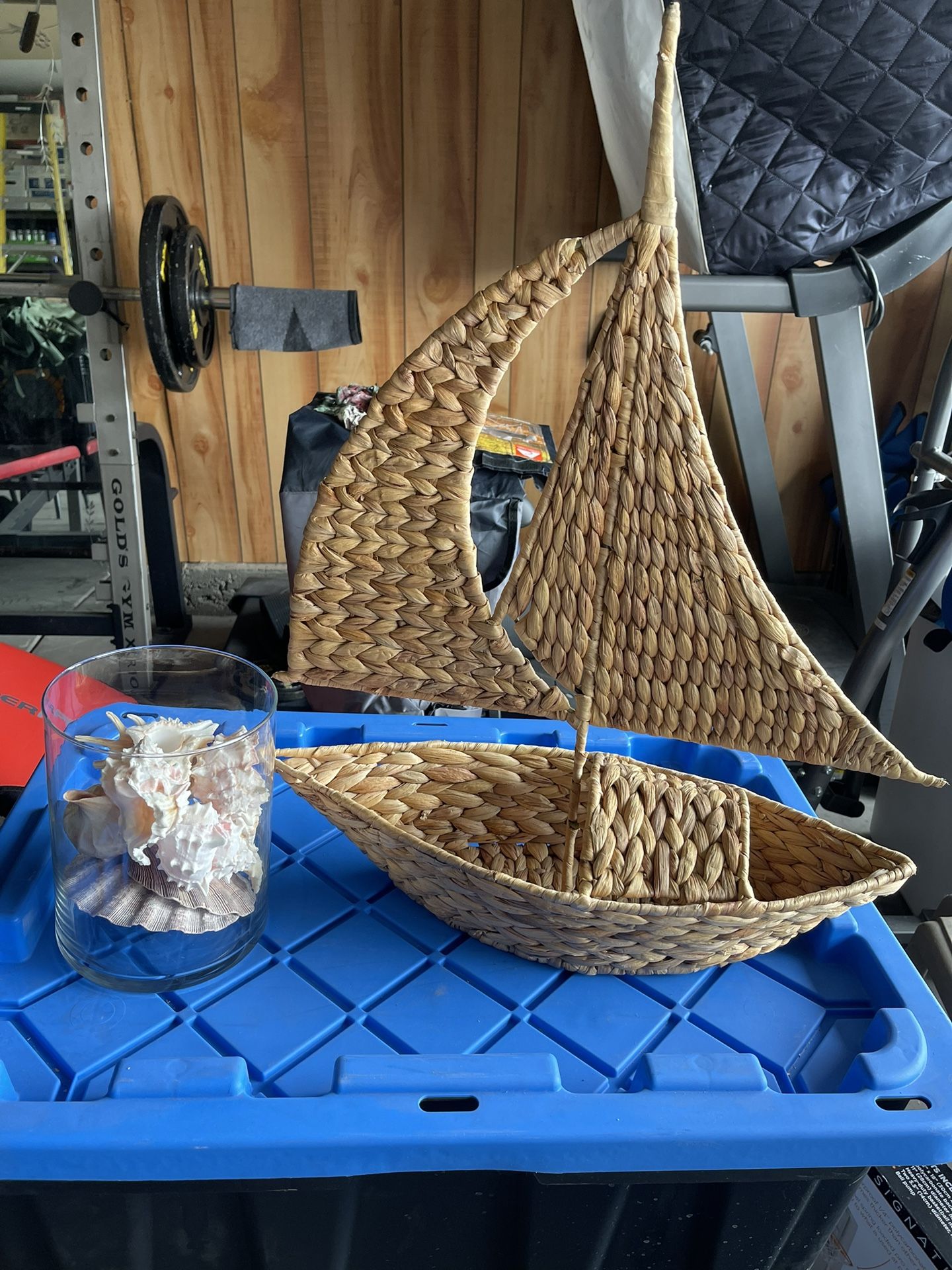 Decorative Sailboat & Seashells 