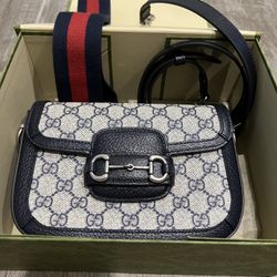 Gucci Crossbody Bag Horsebit 1955 Shoulder Bag GG Coated Canvas Mini