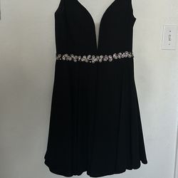 Black Mini Mid Cocktail Dress