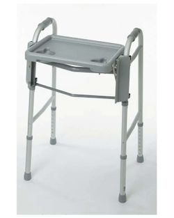 New Medline Walker Flip Tray Table with 2 Cup Holders, Universal Tray for Standard Folding Walkers, Mobility Accessories for Home, Medical Equipment A