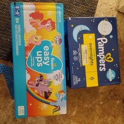 Pampers Overnight Swaddlers And Easy Ups
