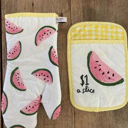 Pre-owned Kate Spade 2 Piece Watermelon Kitchen Set