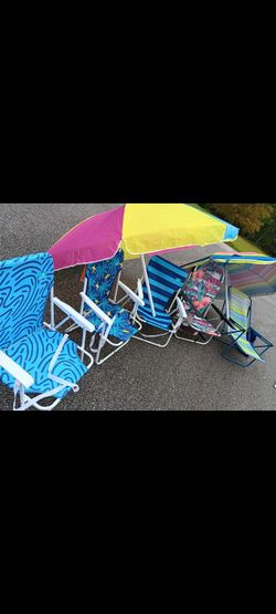 Beach Chair $15 each ,beach umbrella $15 each