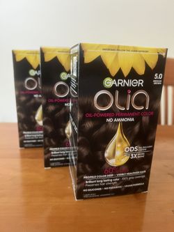 3 Boxes - Ganier Olia Hair Dye, Medium Brown