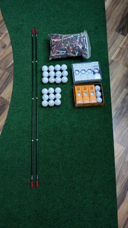 Golf Balls, Tees, and Alignment Stcks
