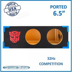 6.5 Speaker Box Ground Shaker Dual Ported Subwoofer Box 