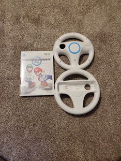 Nintendo Wii MarioKart w/Steering Wheels