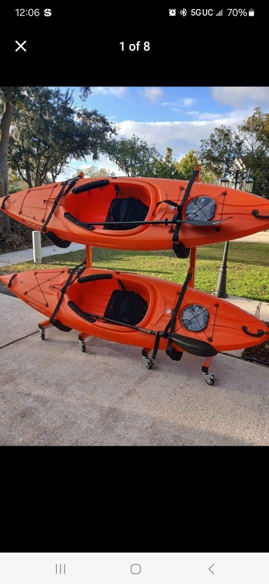 Kayak STAND on Wheels Sports & Outdoors