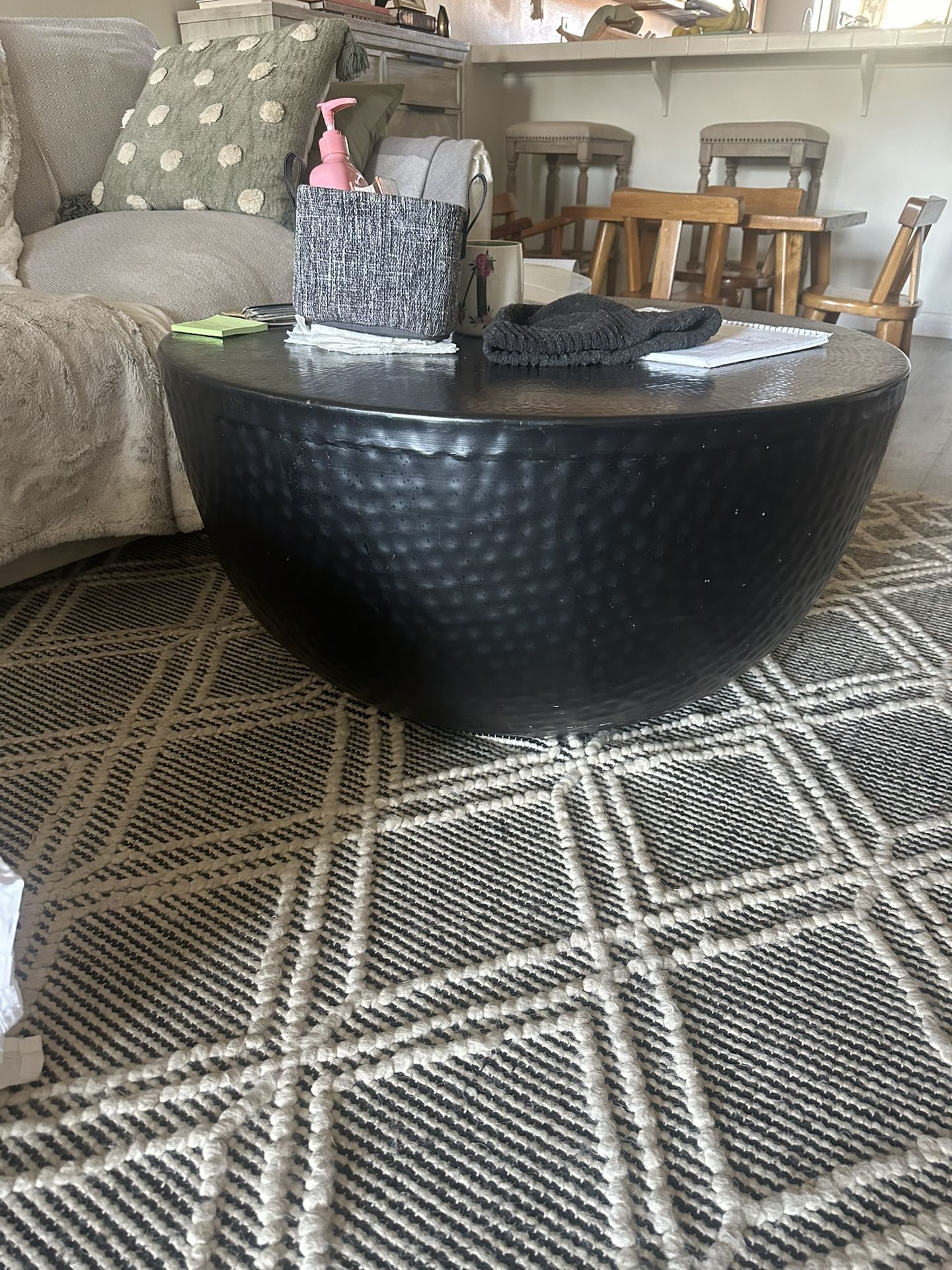 Metal Drum Coffee Table