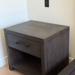 RH Davos oak open nightstand