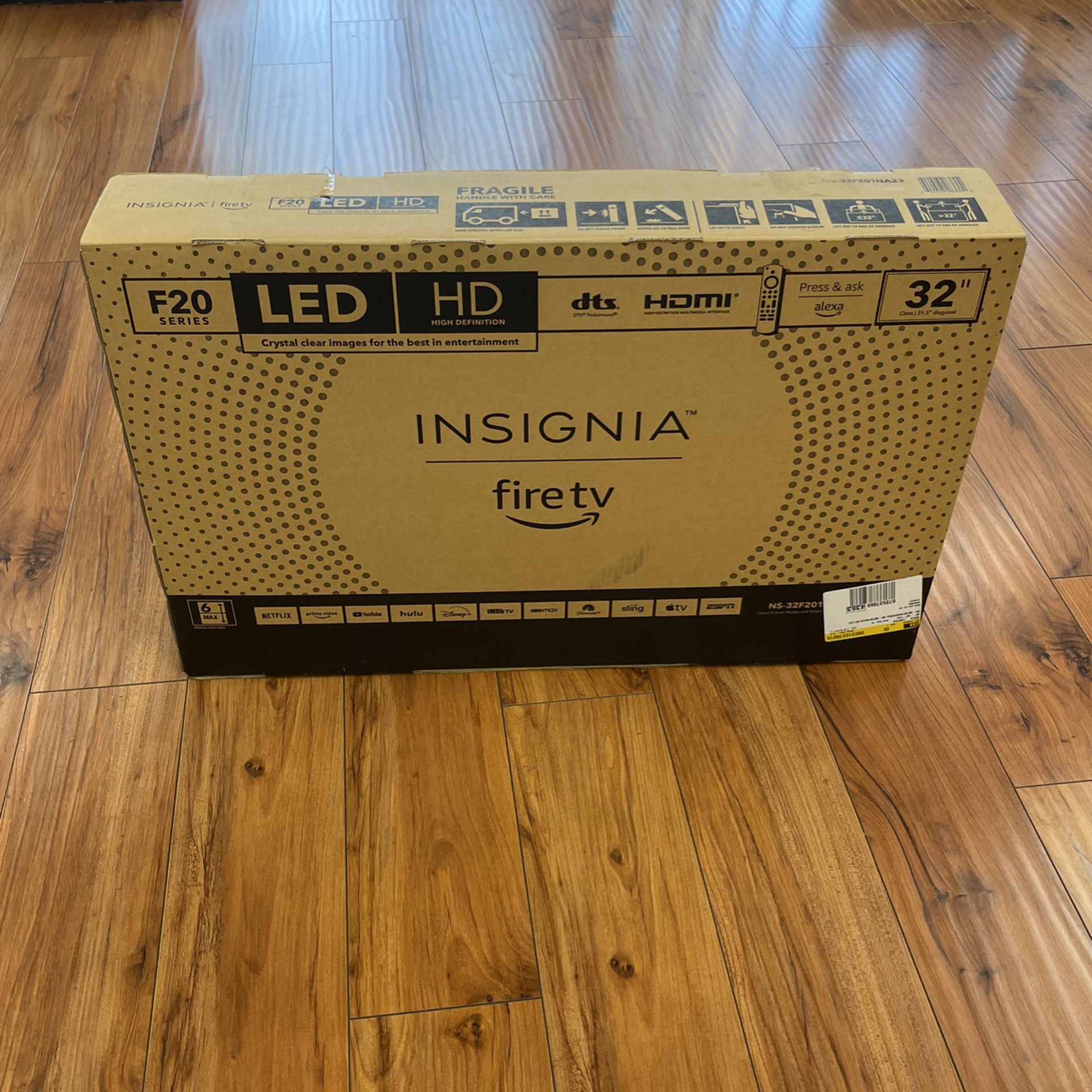 New Condition, Insignia 32” TV, With Box, Opened Only To Verify Contents
