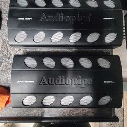 2 Audiopipe amps and 12 inch subwoofer with box