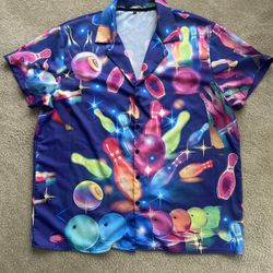 Colorful women’s XXL bowling shirt  polyester/nylon  