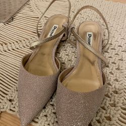 Rose Gold Evening Shoes Size 6.5/7 