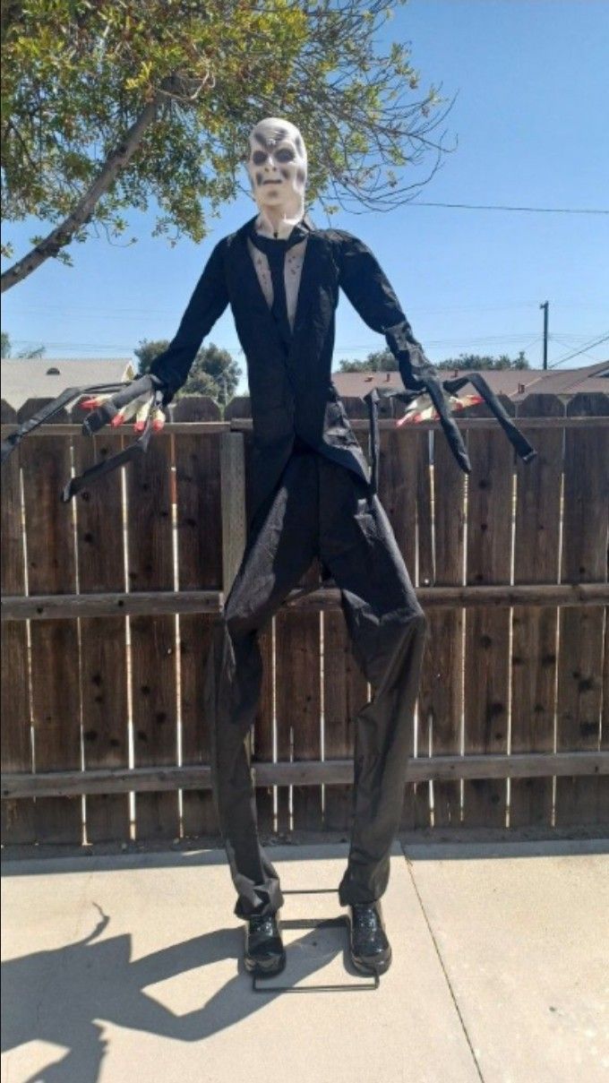 8ft. Tall Slim Man Halloween Animatronic Decoration