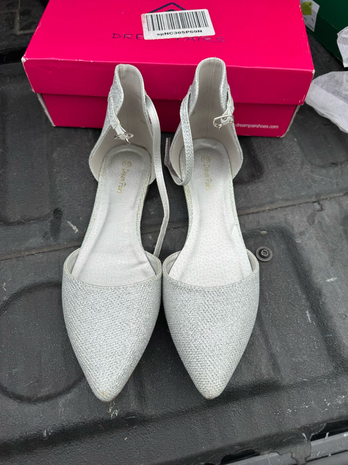 Dream Pairs Women's Ballet Flats Pointed Toe Ankle Strap Ballerina Flat Shoes 10