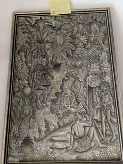Vintage Painting on fabric.