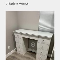 White Vanity Desk