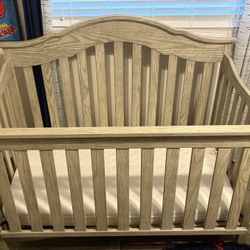 Baby Crib With Matching Changing Table. Includes Mattress