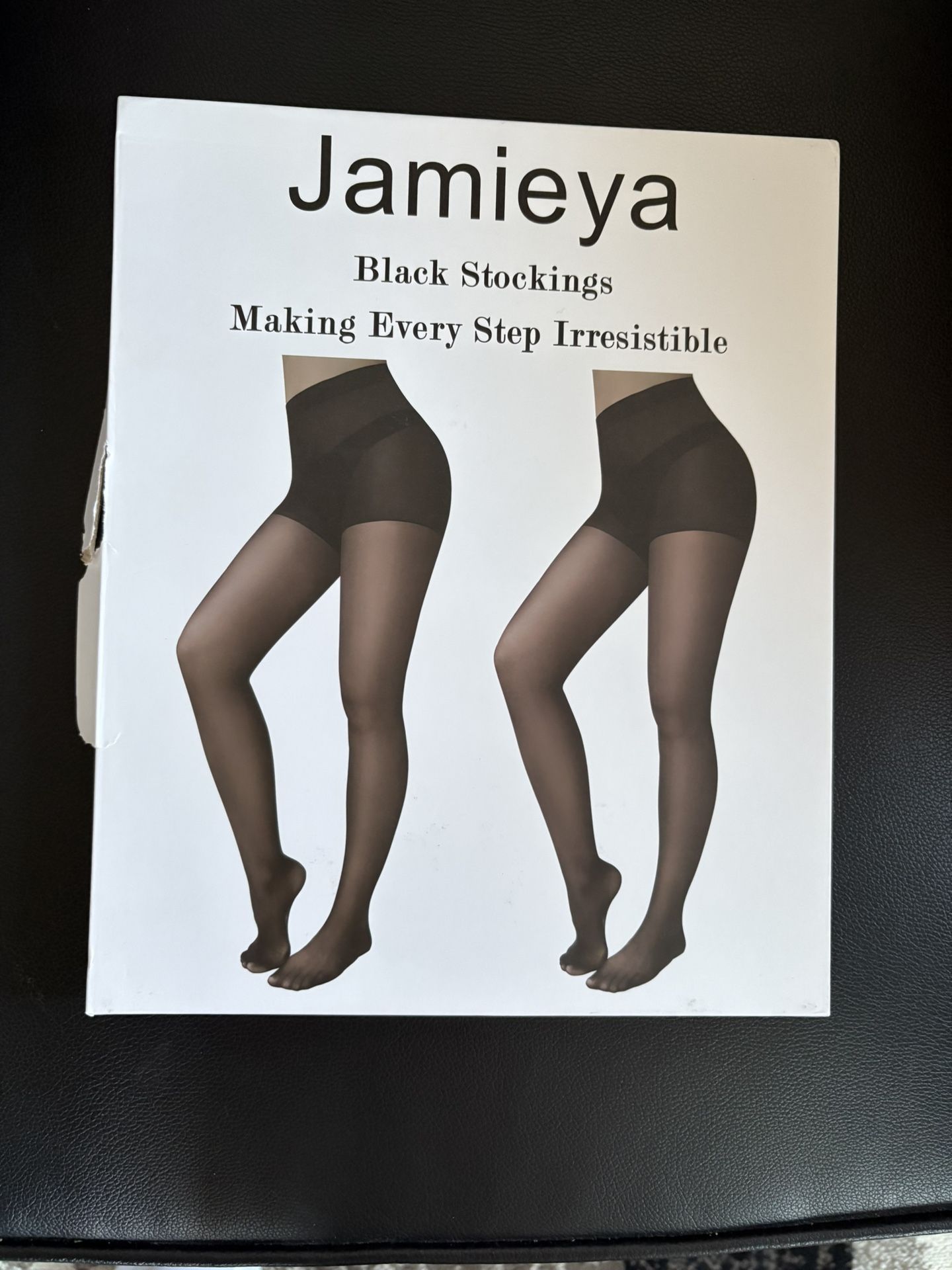 BLACK STOCKING NYLON ONLY ONE PAIR SIZE MEDIUM $4