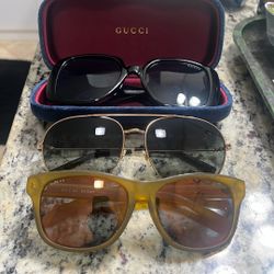 Three Sunglasses Gucci & Givenchy