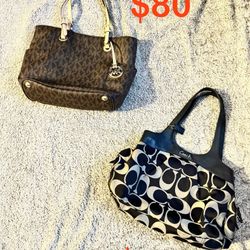 Authentic Michael Kors and Coach Large Handbags 