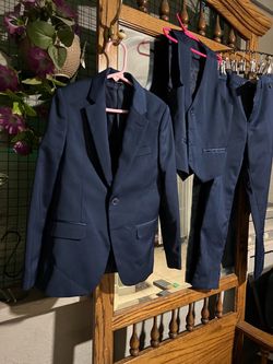 Navy Blue Boys 3-Piece Suit Set