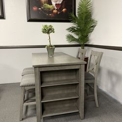 5PC Gray Dining Table Set