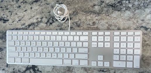 Genuine Apple A1243 Wired USB Keyboard w/ Numeric Keypad for iMac Mac Mini Pro