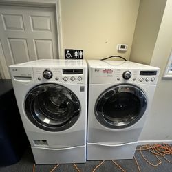 Lg White Front Load Set