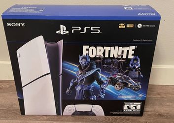 Sony PlayStation 5 Slim Console Digital Edition- Fortnite Cobalt Star Bundle, Comes In Original Box