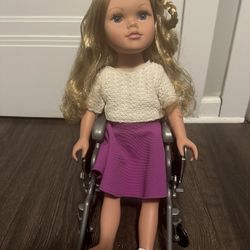 Doll with wheelchair 