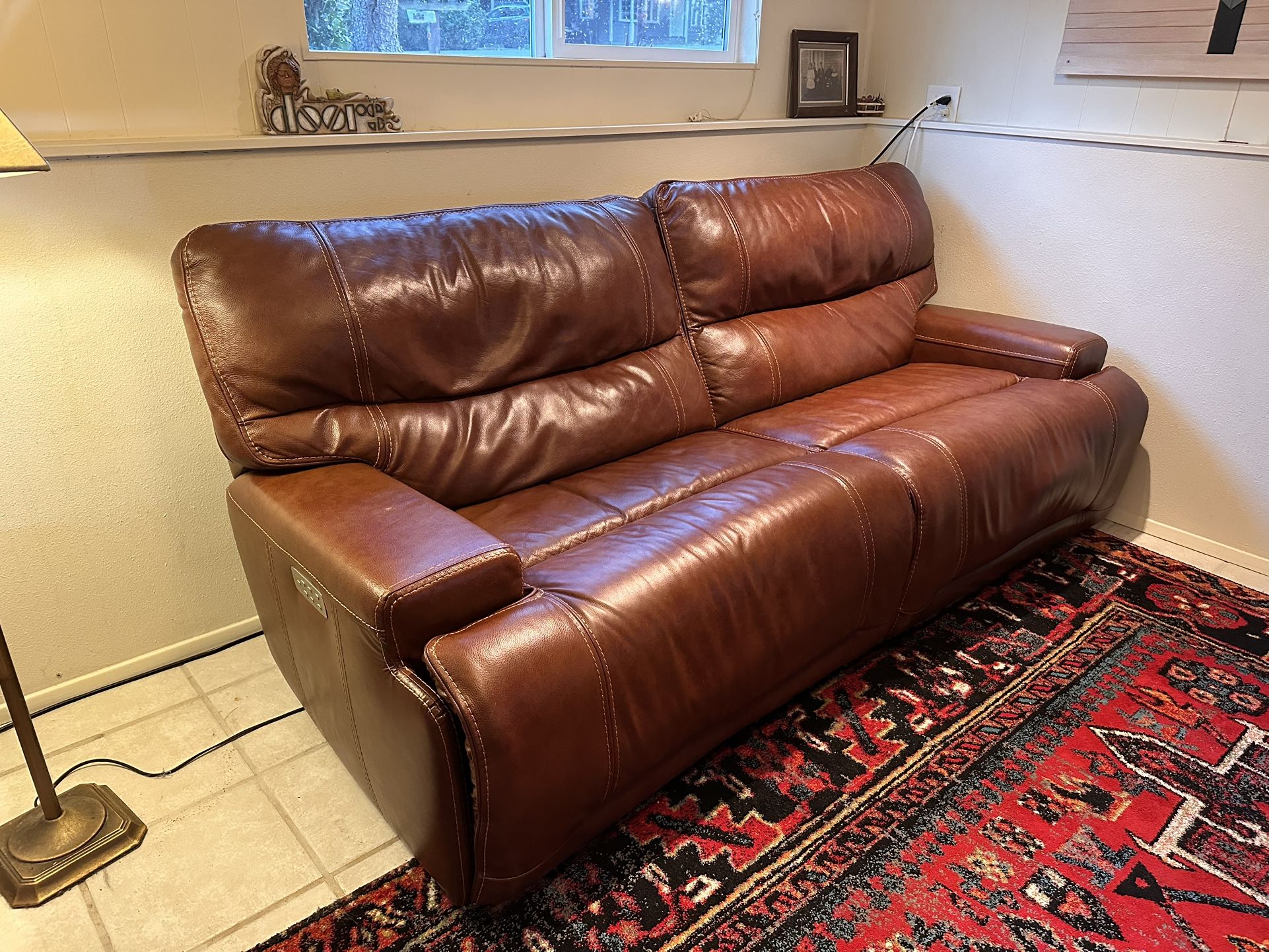 Reclining Leather Couch