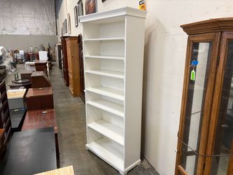White Farmhouse Style 7 Shelf Bookcase