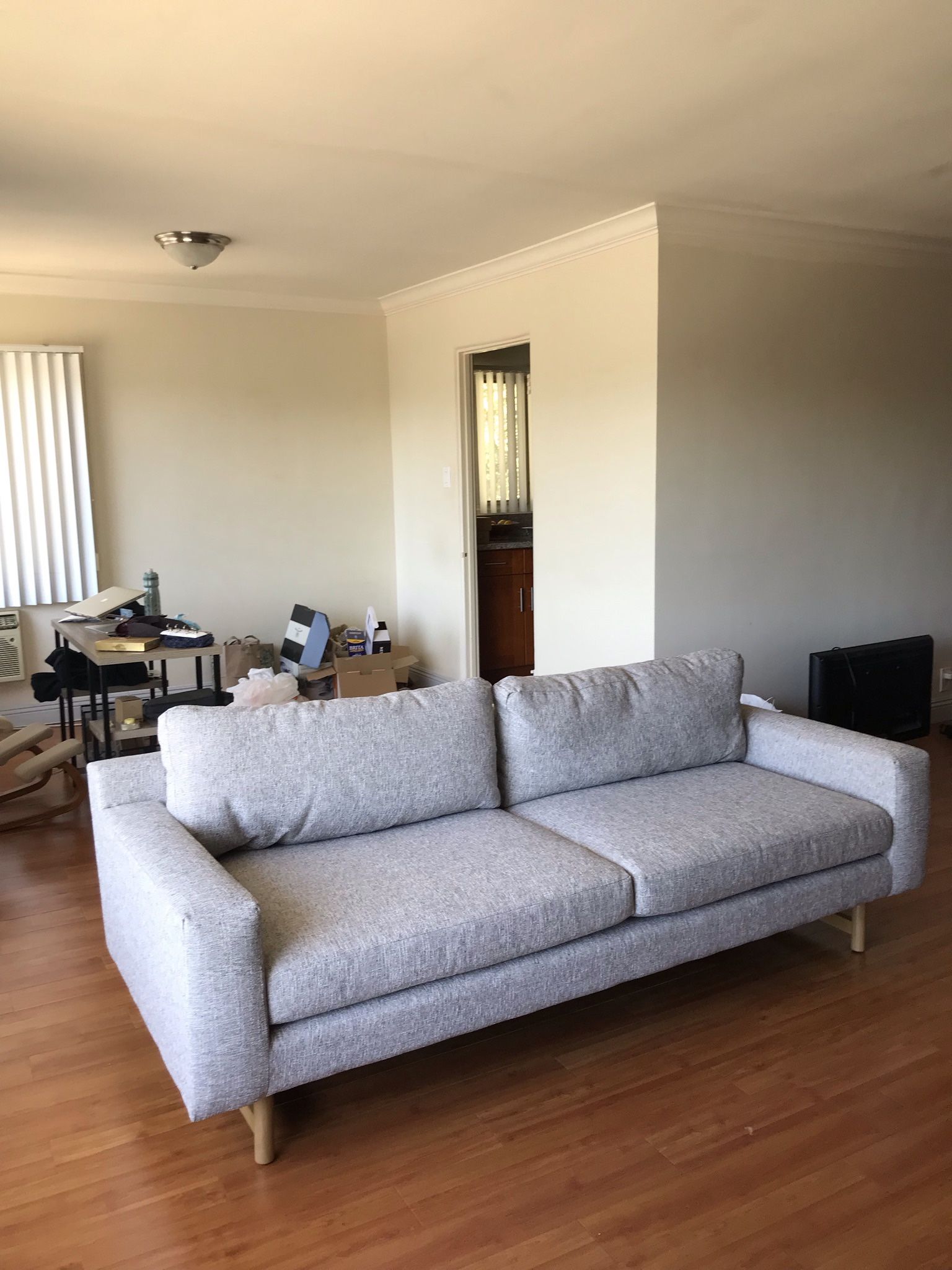 West Elm, Eddy Sofa, Gray, 82"