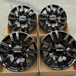 20” GMC AT4 2500HD OEM Wheels Gloss Black