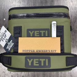 New YETI Hopper Flip 12 Portable Soft Cooler Olive Model YHOPFLIP12