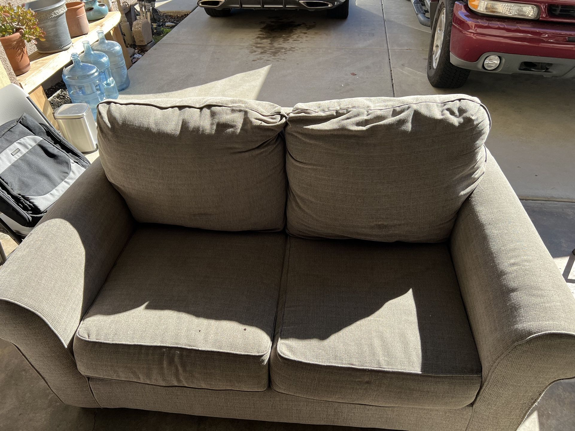 Ashley Loveseat  And Chair With Ottoman